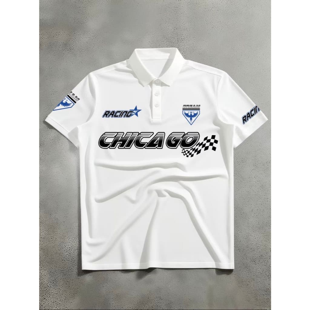 Camisa Polo Malha Piquet 08 Unissex Estampa Chicago, camiseta casual de verão, Promoção Envio Rápido