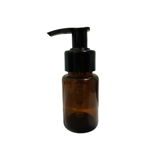Frasco Ambar 50ml C/ Valvula  Pump P/ Sabonete e  Alcool Gel