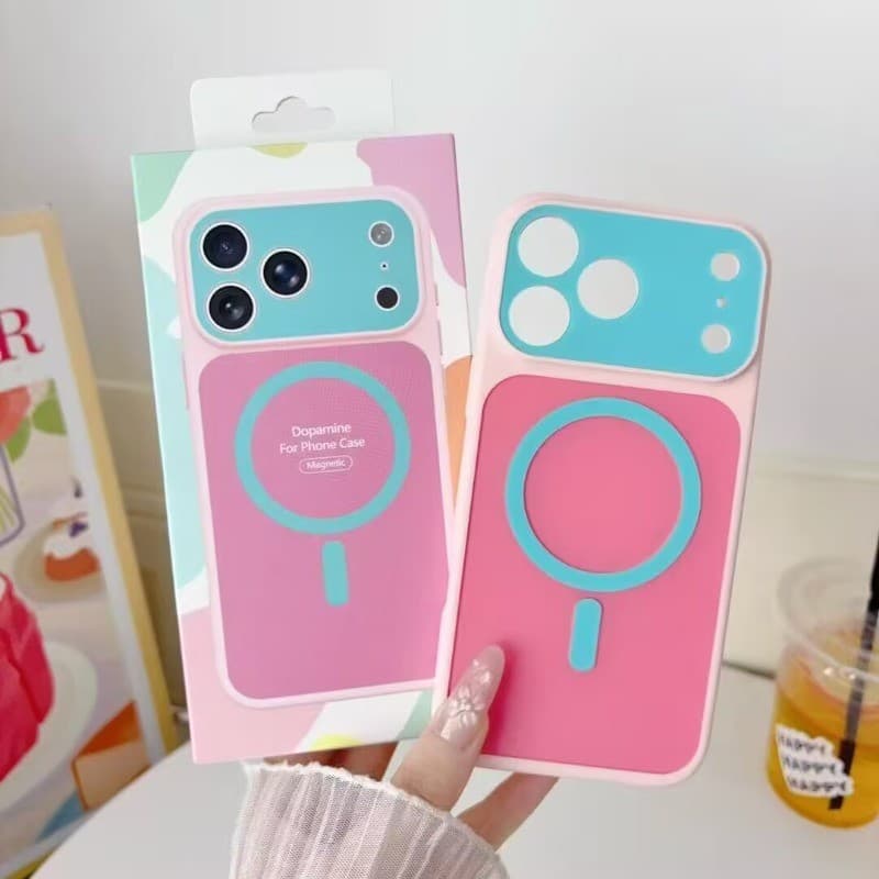 (Com Caixa De Presente) Dopamina Matte Case Capa Traseira Magnética De Telefone Para IPhone 18 17 16 15 14 13 Pro Max 14