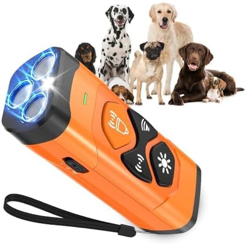 Dispositivo Dissuasor De Casca De Cachorro-Antilatido Ultrassônico 3X Com 6 Modos De Treinamento-Faixa De 35 Pés , Recar