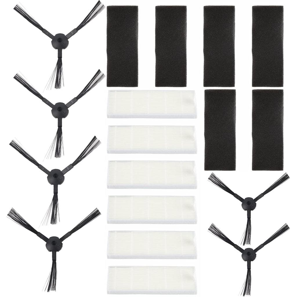 Peças de Reposição para Aspirador: Escova Lateral e Filtros HEPA para ILIFE A6 A4 A4s |   Peças para Aspirador Robô, Kit