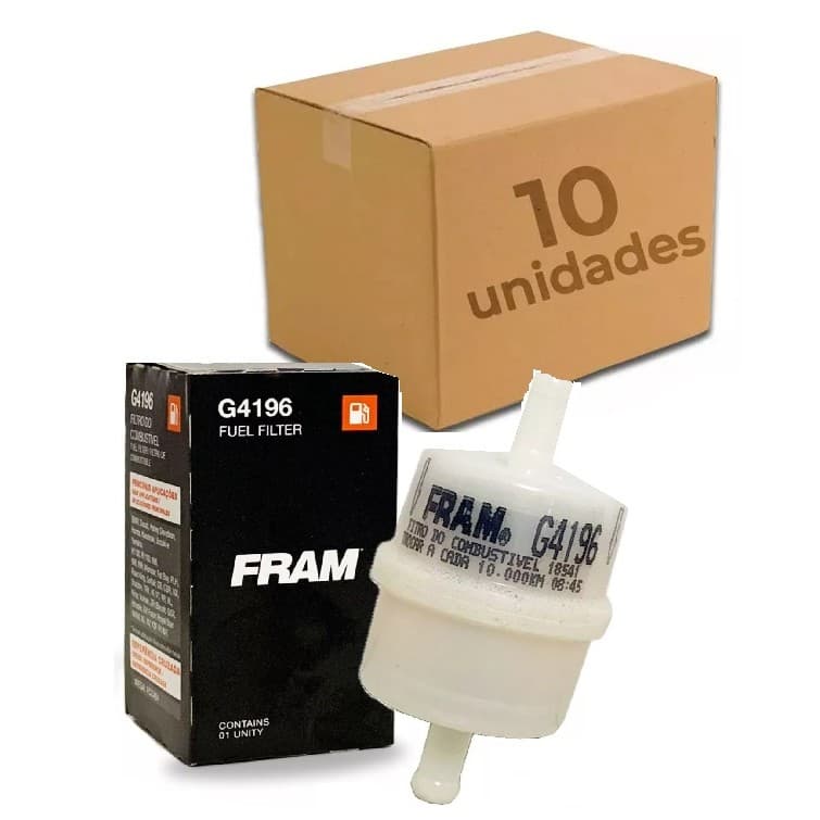 KIT 10 FILTROS COMBUSTIVEL UNIVERSAL FRAM CB300R CB500 HORNET ninja R1200 GS F800 factor PCX twister BIS ATACADO REVENDA