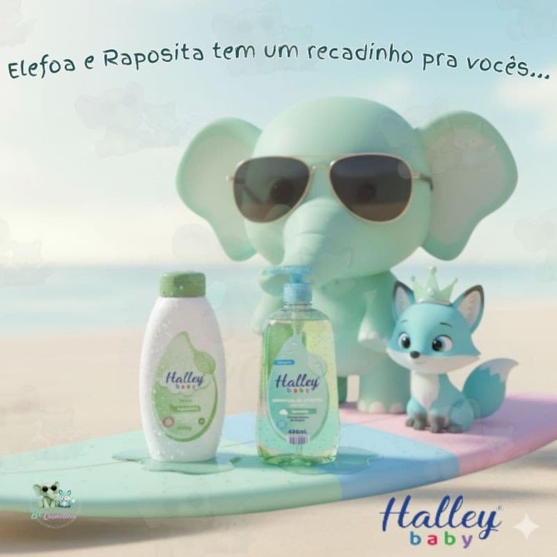 Halley Baby Kit Sabonete Líquido Hidratante Glicerina Lavanda  + Talco Lavanda e Camomila
