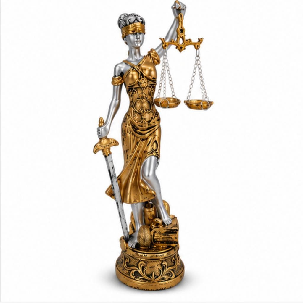 Deusa Da Justiça Themis Dama Advocacia Resina Estátua Decoração Escritório Direito Advogado