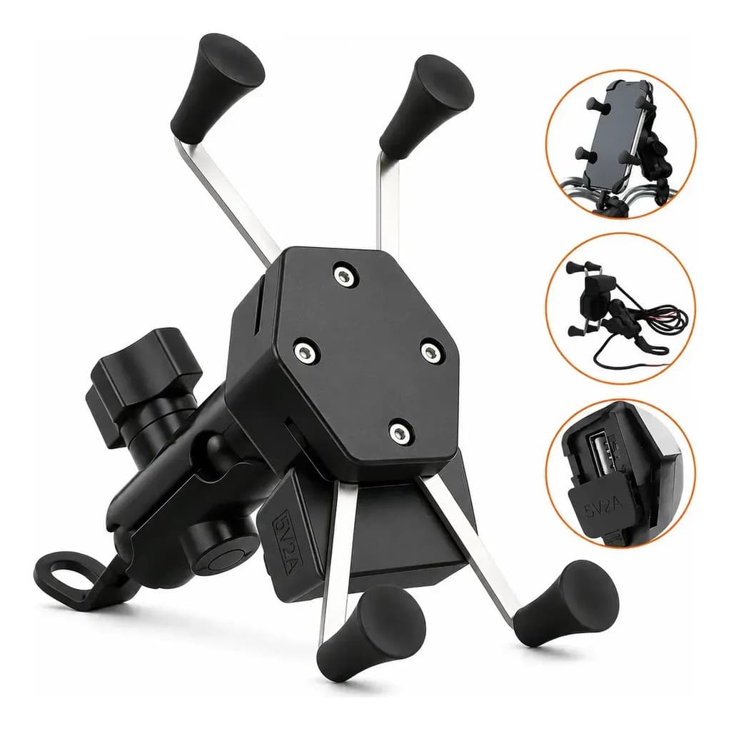 Suporte Telefone Celular Carregador Moto Aranha Forma X