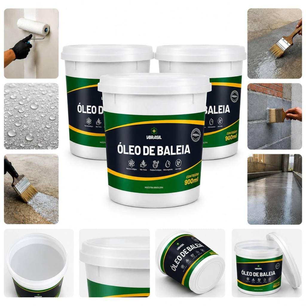 Kit 3 Óleos De Baleia Resina Multiuso Incolor 900ml