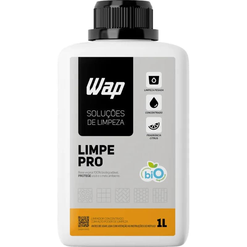 Limpador Concentrado WAP Limpe Pro 1L Citrus Limpeza Pesada