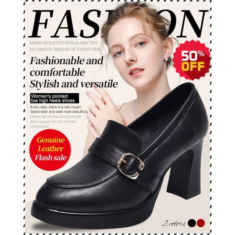 Sapatos femininos de plataforma com salto plataforma mega e salto alto em estilo de boca profunda