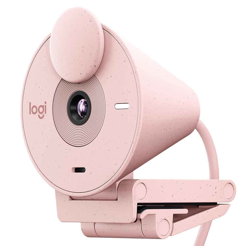 Webcam Logitech Brio 300 Full HD USB-C Microfone Redução Ruídos 960-001446