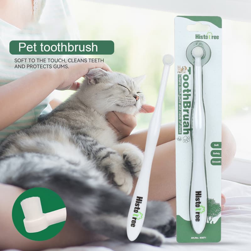 Escova de Dentes para Animais de Estimação com Cabeça Macia para Limpeza dos Dentes de Cães e Gatos, Cuidado Seguro para