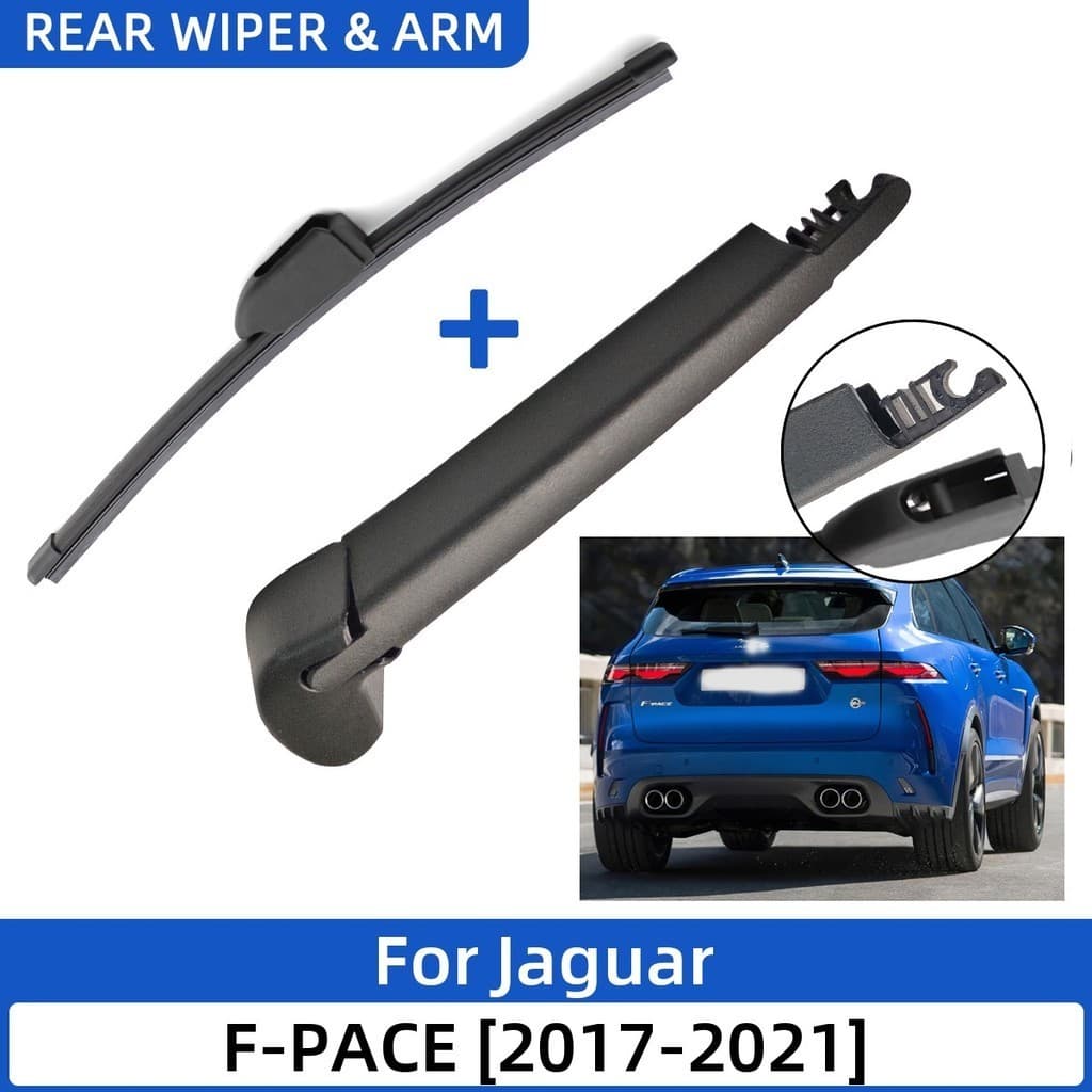 2 Pçs Lâmina De Limpador Traseiro Do Carro E Braço Apto Para Jaguar F-PACE 2017-2021 Janela Traseira Escova Chuva Pára-B