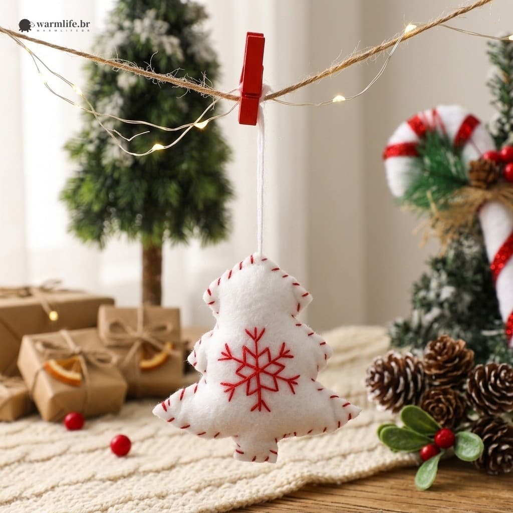 Conjunto De 3 Peças De Enfeites De Árvore De Natal De Pelúcia Gingerbread Man Luva Meia Decorações Suspensas Pingentes M