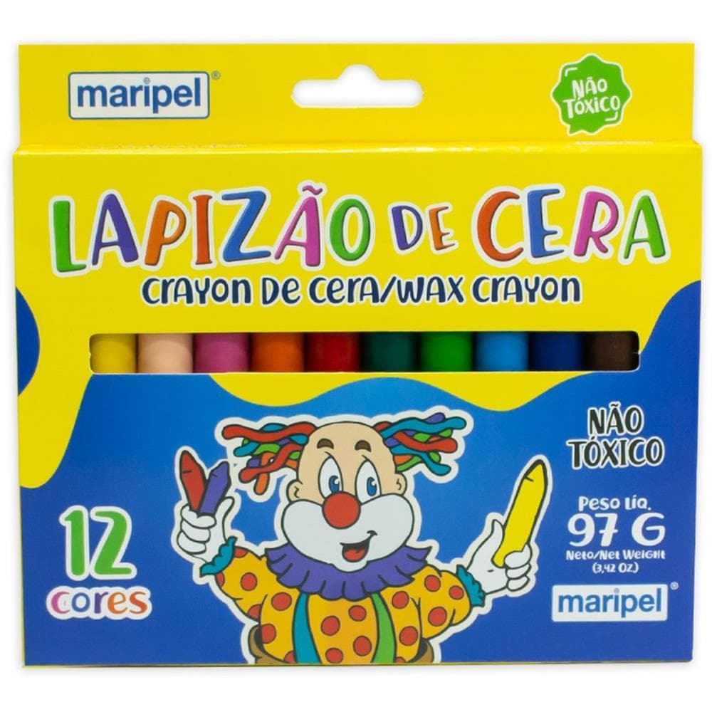 Lapis de Cera 12 Cores
