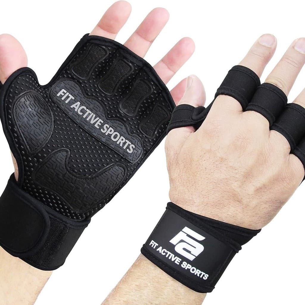 Luvas de Silicone Antiderrapantes para Fitness, Unissex, para Levantamento de Peso, Meio Dedo, para Exercícios de Pull-U
