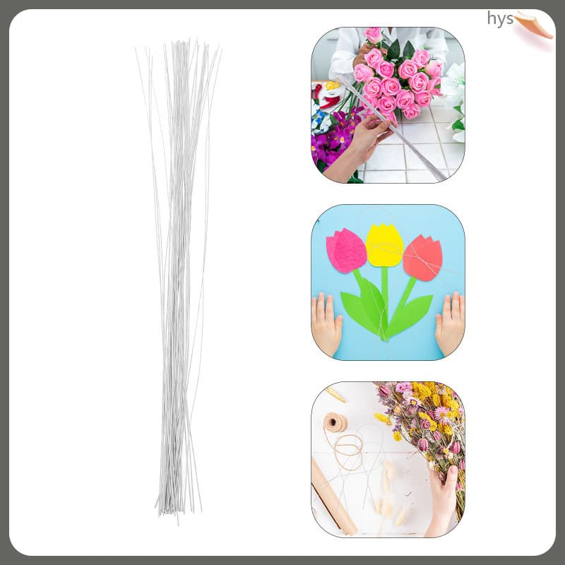 🎄 50Pcs Hastes Flexíveis de Floral Brancas para Buquês e Guirlandas