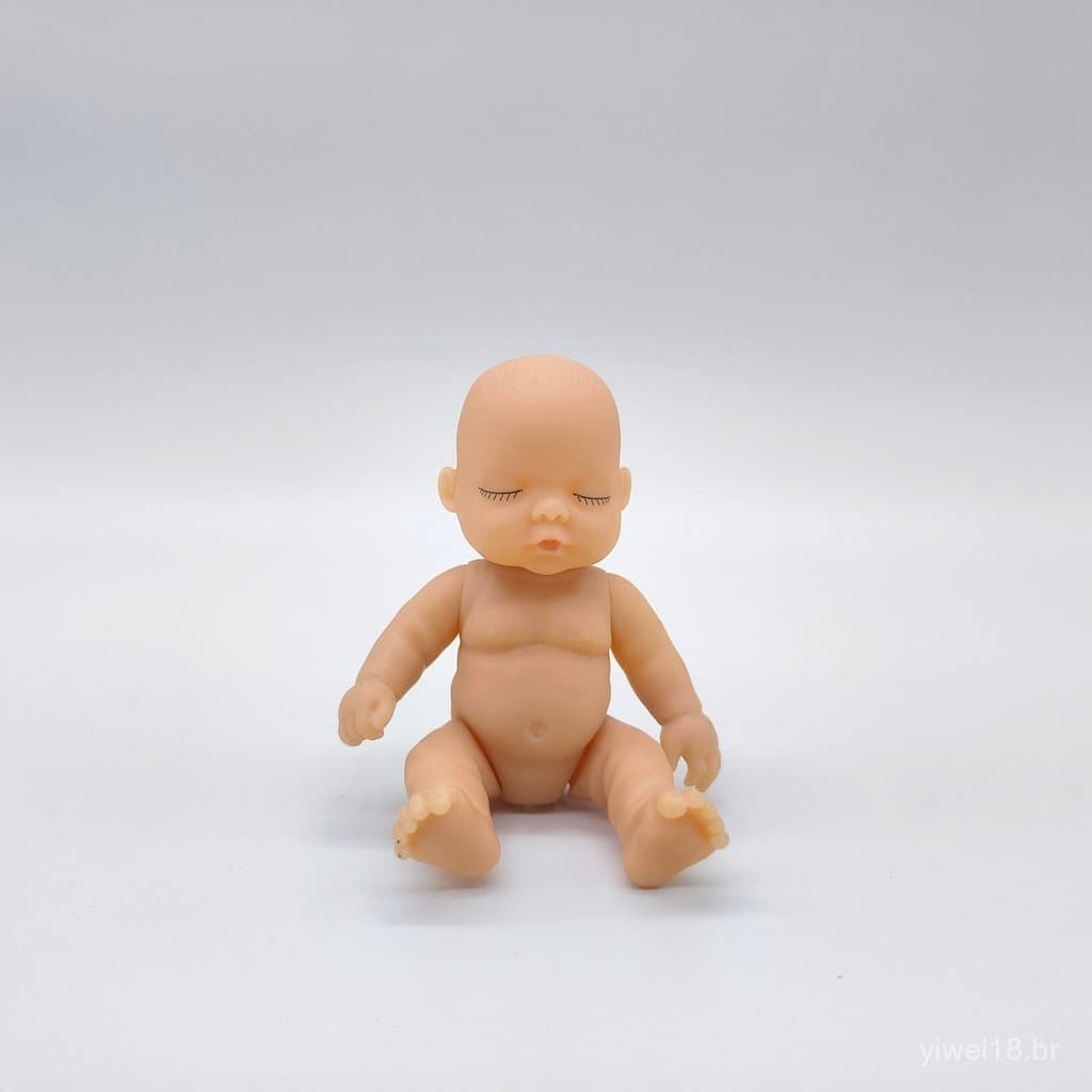 2025: Boneca Miniatura Fofa Solta, Simulação de Bebê Dormindo com Olhos Fechados, Brinquedo de Role-Play In