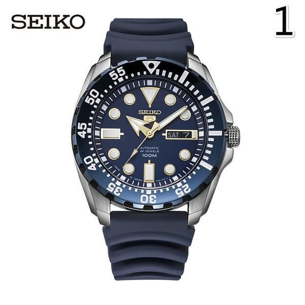 Relógio de quartzo masculino da marca de luxo suíça SEIKO, série Submariner, estrutura cronógrafo, pulseira de aço e mos