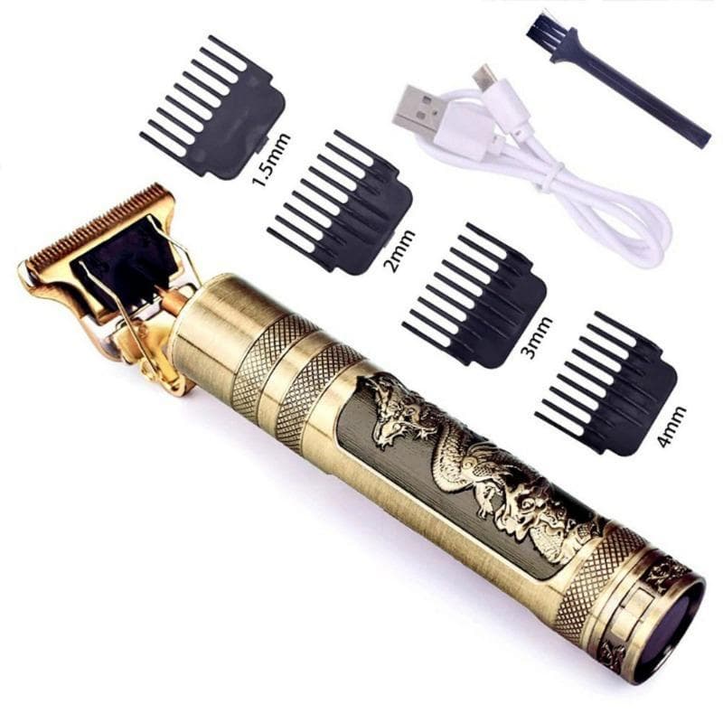 Máquina Cortar Cabelo e Barba Masculina Elétrica Profissional USB Bateria Duradoura Corte Preciso Modelo Aleatório