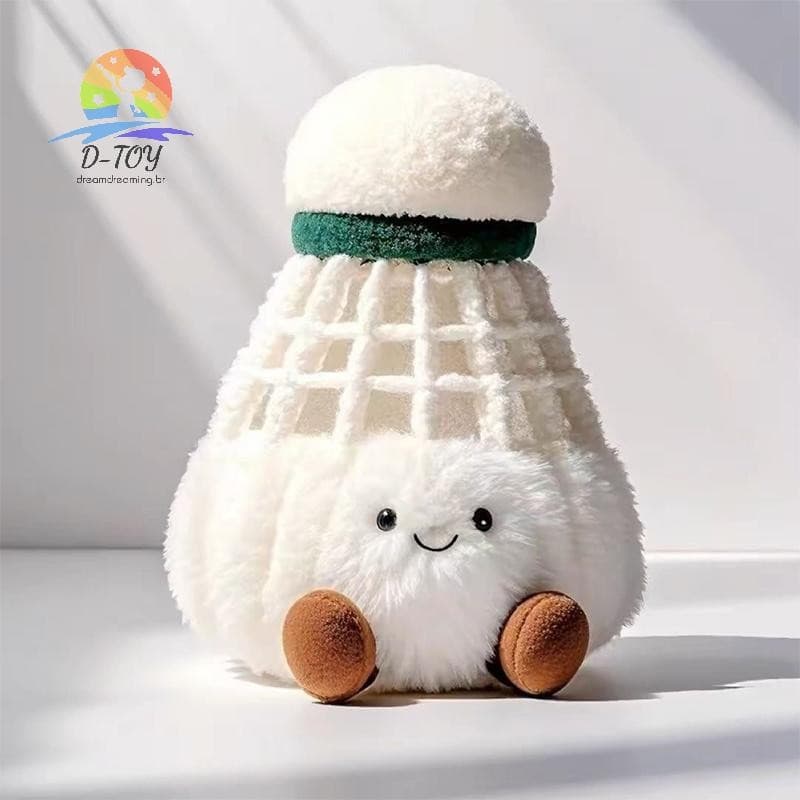 15cm Boneco de Pelúcia de Badminton de Dois Personagens de Desenho Animado Chaveiro Criativo Kawaii Brinquedo de Pelúcia