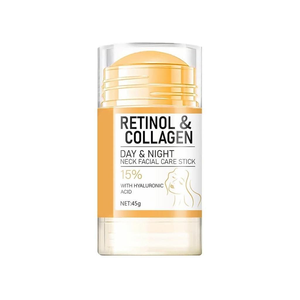 Bastão Hidratante de Retinol e Colágeno com 15% de Ácido Hialurônico, Bastão para Cuidados Faciais e do Pescoço para Dia