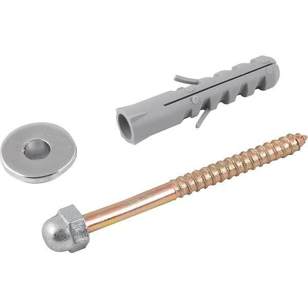 Parafuso P/ Vaso Sanitário 8 mm Kit Completo 02 Un Latão