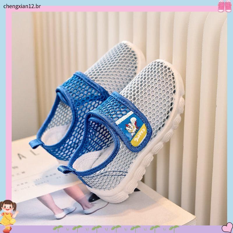 Meninos sapatos 2026 verão novo estilo médio grande crianças malha respirável sapatos de malha estudante leve tênis de s