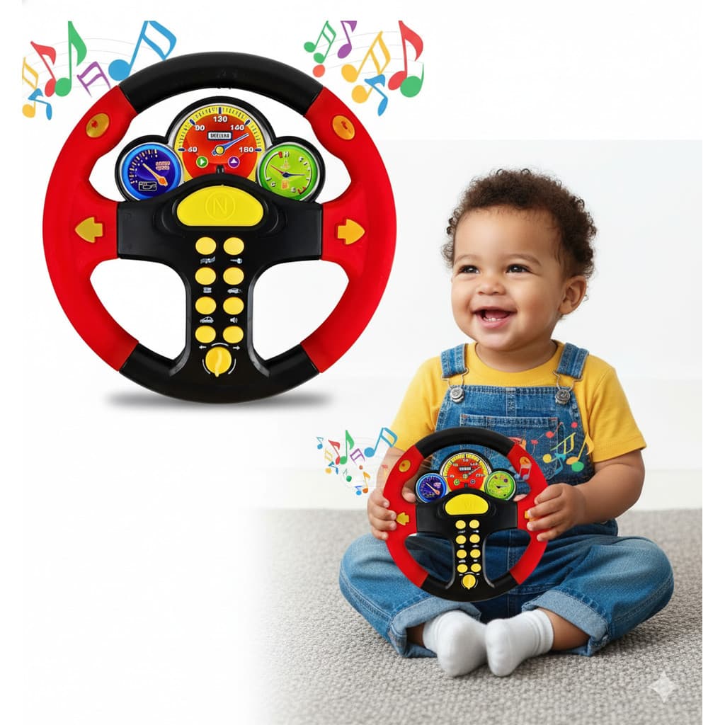 Brinquedo Volante Musical Infantil com Led