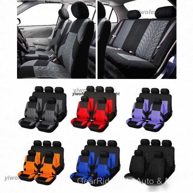 Capa de banco universal para carro Forro de assento auto Protetor de banco 3D pneu Kit capas ajustáveis para carro GR