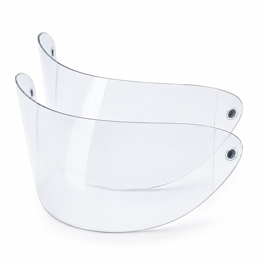 Kit 2 Viseiras Capacete Taurus San Marino Cristal 0,75mm Alta Transparencia Reposiçao Capacete Moto