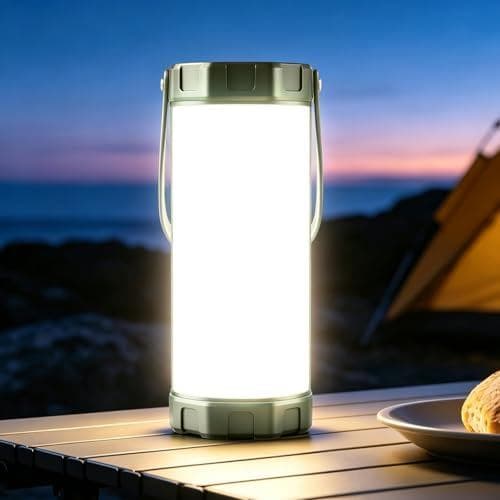 Lanterna de camping Glocusent 106 LED, com bateria de até 80 horas de duração, lanterna de camping recarregável de 5000m