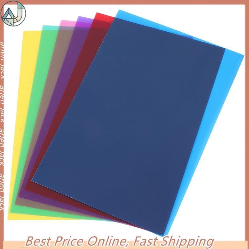 [arlen-Shop] Pacote De 6 Filmes Coloridos Em Gel , Filme Colorido Transparente , Resistente Ao Calor Para Lâmpadas , Fil