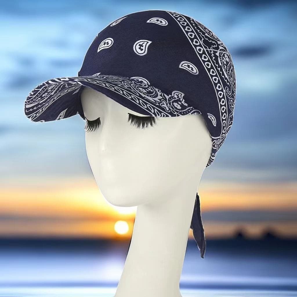 Boné de Beisebol com Padrão Paisley Único, Estilo Hip-Hop Urbano, Unissex, com Proteção Solar e Aba Curva