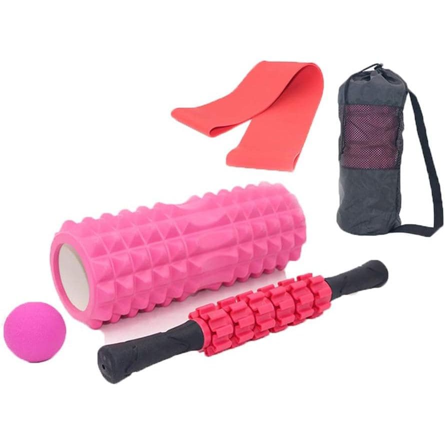 Conjunto de Rolos de Espuma para Fitness, Massagem Muscular Profunda, Bastão de Massagem com Rolo de Espuma para Pontos