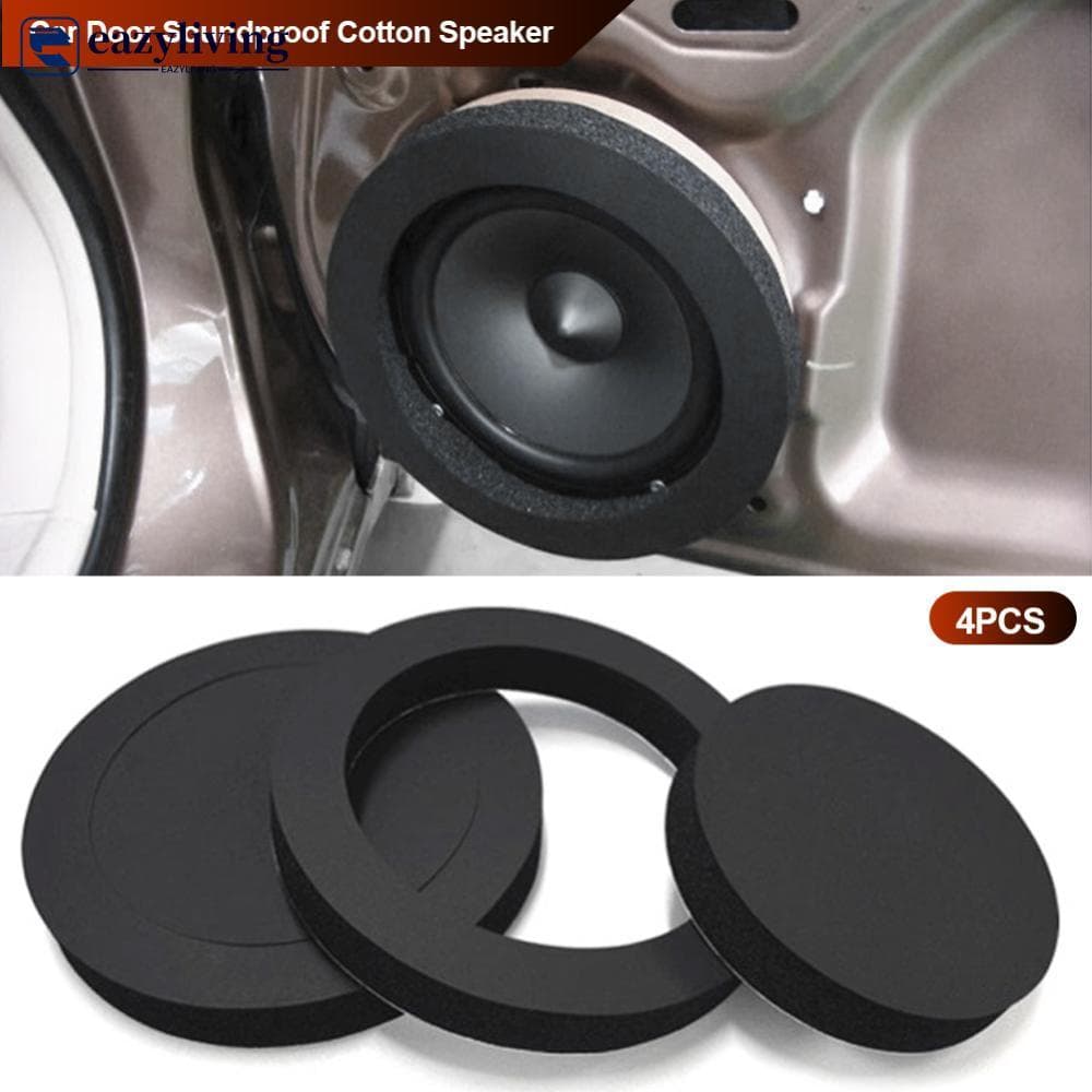 EAZYLIVING 1/4 Pçs Universal 6.5 " Alto-Falante Do Carro Anel De Isolamento Acústico Algodão Baixo Porta Guarnição Espum