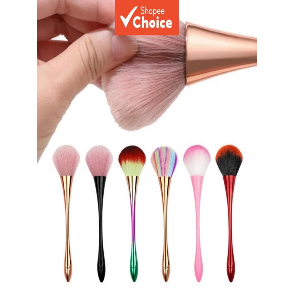 Conjunto De Pincéis Faciais Profissionais De Ponta Dupla Em Ouro Rosa Com Pincel De Pó Fofo E Base Plana Para Aplicação