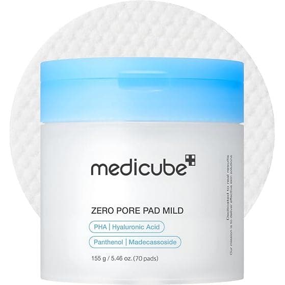 Medicube Zero Pore Pad Mild - 70 Almofadas Tônicas Faciais Dia/Noite Todo Tipo De Pele