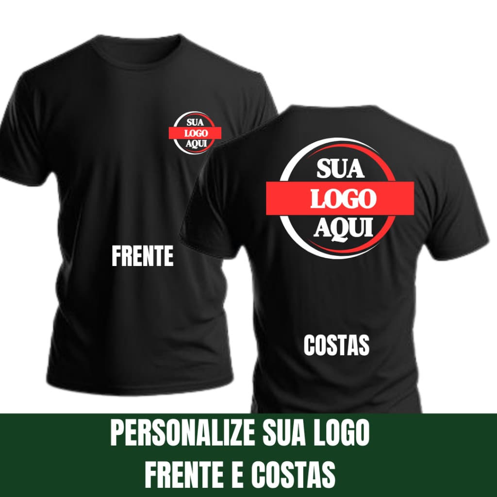 Camiseta Personalizada Logo ou Foto Arte algodão estampada em DTF