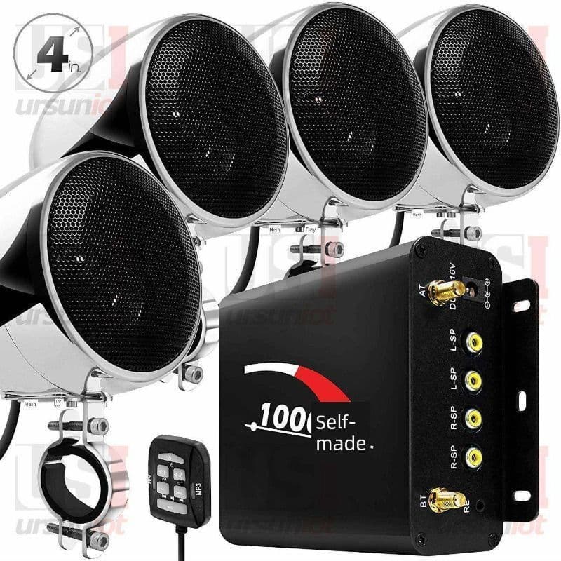 Alto-Falante Bluetooth Para Motocicleta , Áudio De 4 Canais , Buzina Estéreo , Entrada AUX