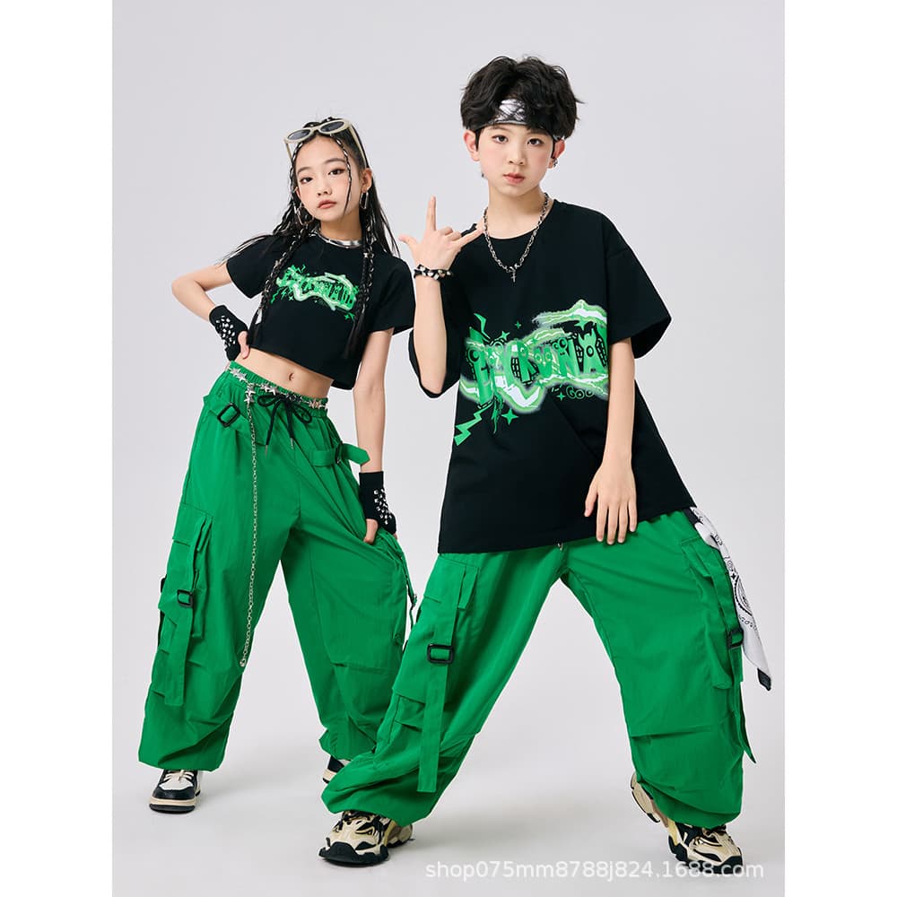 Dança de rua roupas da moda infantil meninas trajes de dança Jazz meninos trajes de desempenho Hip-Hop terno bonito traj
