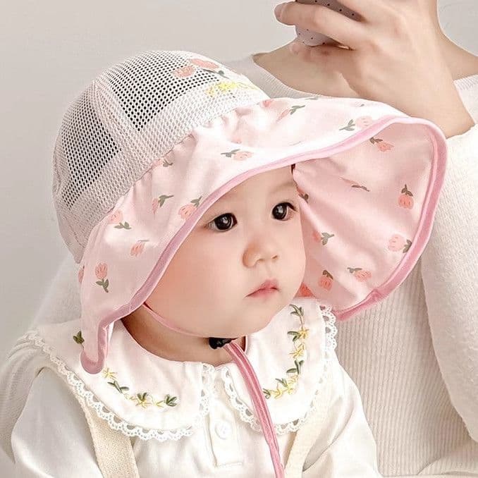 Novo estilo chapéu de bebê infantil boné de pico meninos meninas crianças chapéu protetor solar de aba grande