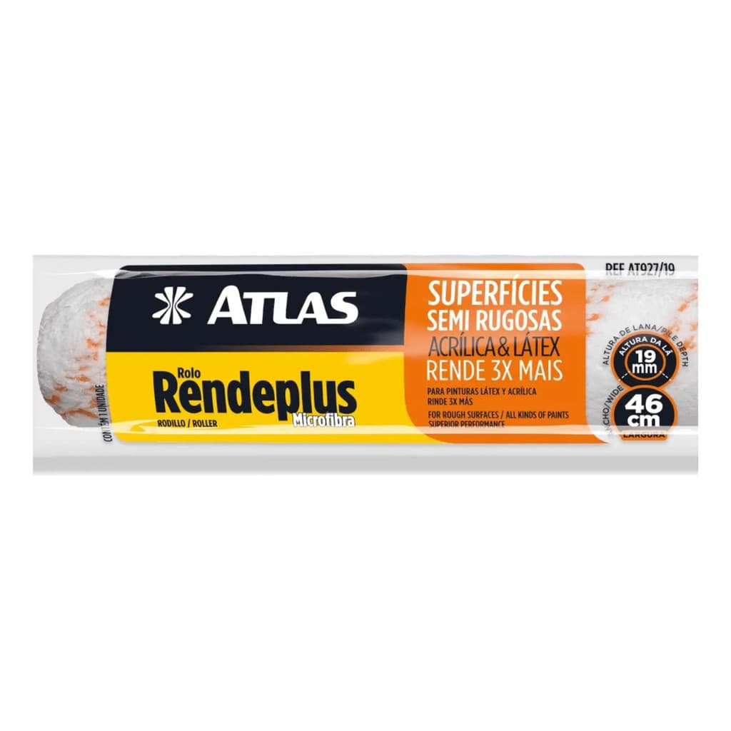 Rolo Rendplus Duplo Pintura Profissional 46cm 19mm Atlas