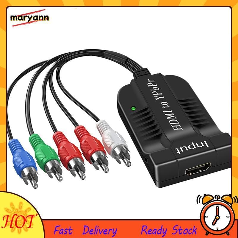 Adaptador Conversor RGB Macho Ypbpr Com Saída De Áudio R/L Palavras