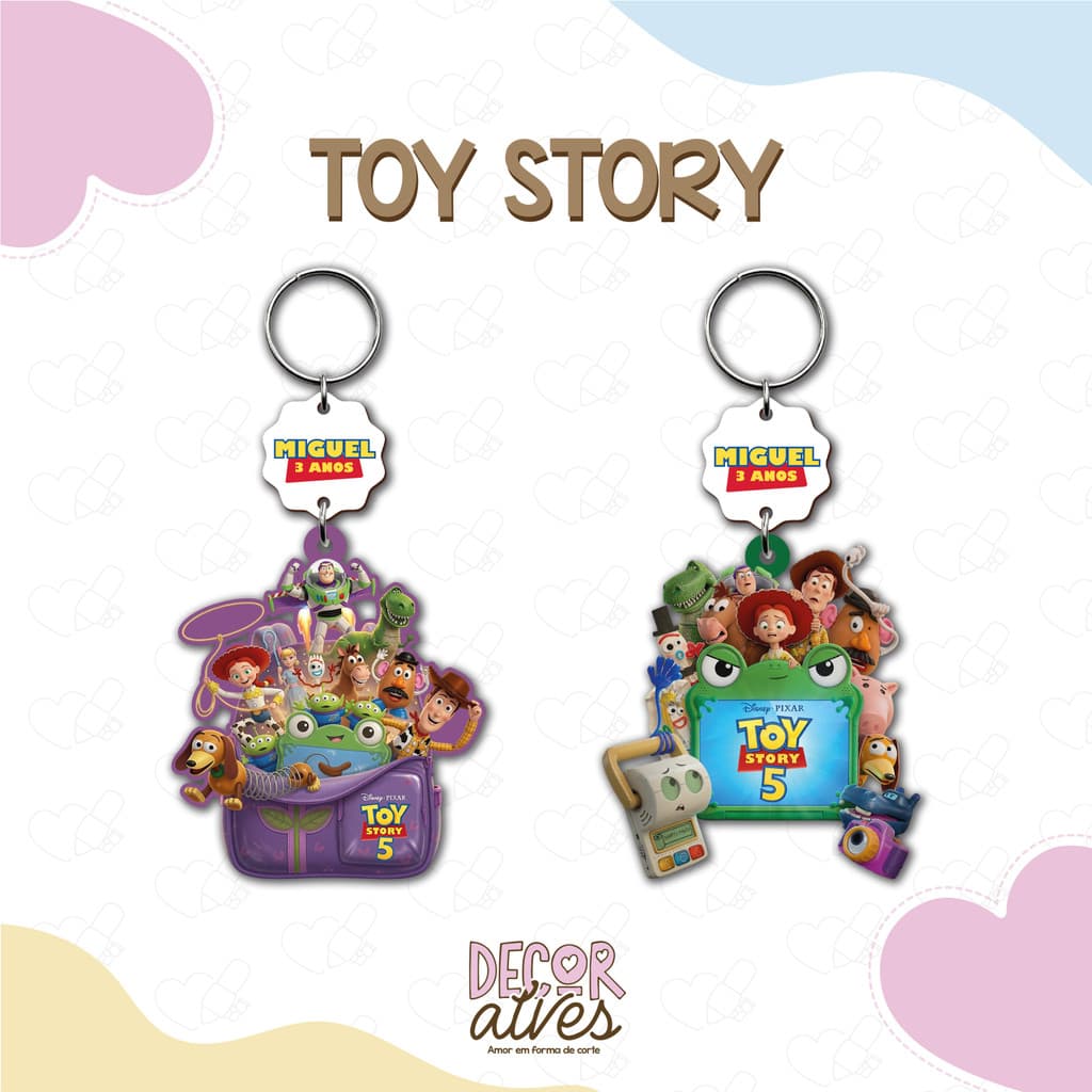 Toy Story - Chaveiro Personalizado MDF brilhoso Lembrancinha infantil