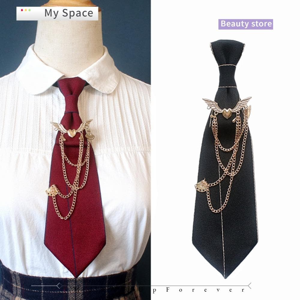 Meu Acessório De Pescoço Com Corrente , Poliéster , Sem Necessidade De Gravata , Alfinete De Colar JK , Clipe De Uniform