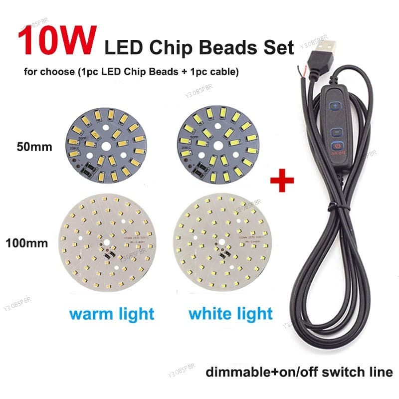 Contas De Chip LED Reguláveis 10W Fonte De Luz SMD 5730 Única Cor DIY Branco Quente 30BR1