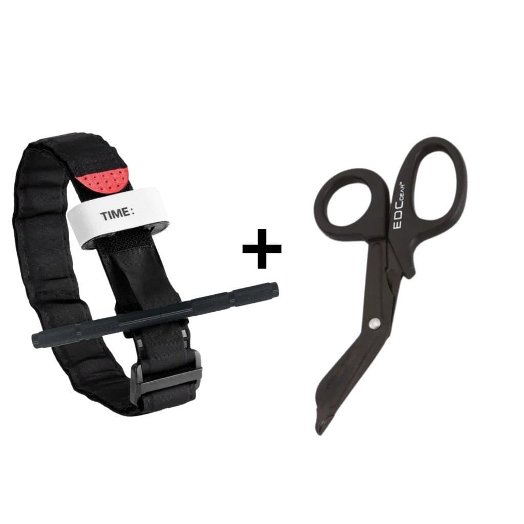 Torniquete Tático Haste Metal Tesoura Ponta Romba Grande EDC Primeiros Socorros