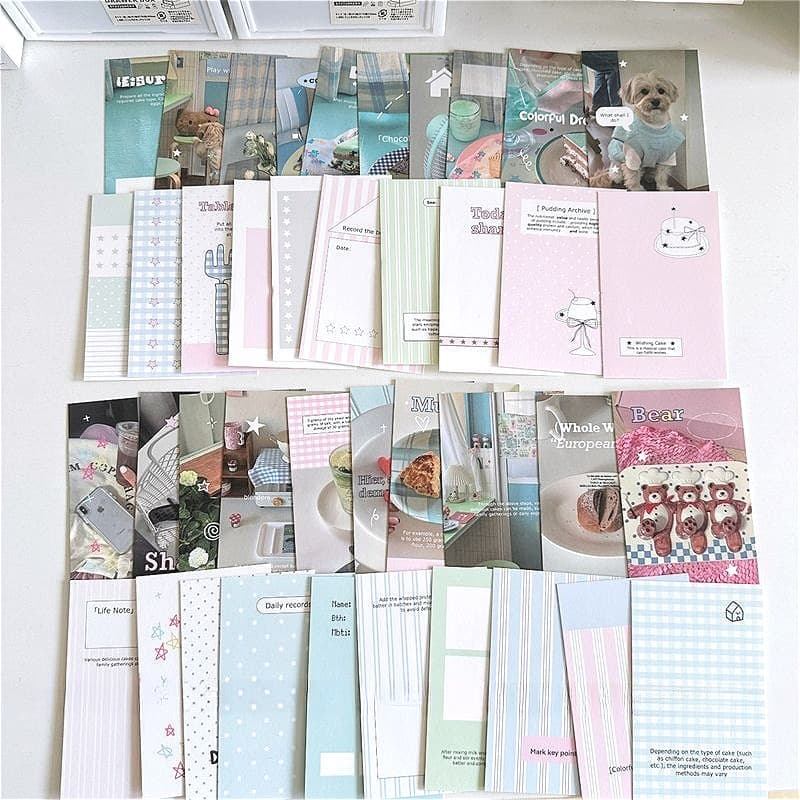 20 Pçs/set Ins Cartão Colorido M5 Interno DIY Scrapbook Decoração