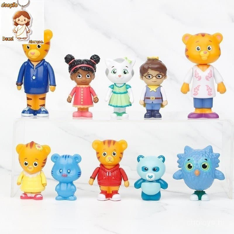 Série de bonecos "Daniel Tiger's Neighborhood" - Gatita Katerina, Professor Corujão, Senhorita Elaina, Príncipe Quarta-F