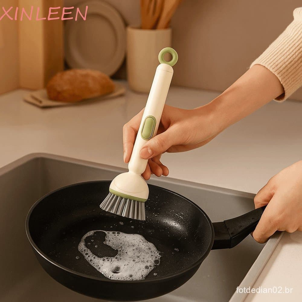 Escova De Utensílio De Cozinha XINLEEN , Prato Suspensa De Plástico , Rotativa Com Caixa De Armazenamento De Líquidos ,