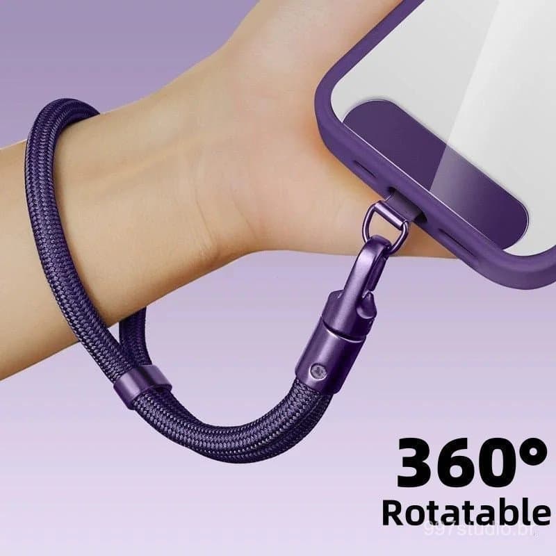 Cordão Universal Ajustável para Telefone, Alça de Pulso Curta, Design Anti-queda e Função de Bloqueio Automático, Alça d